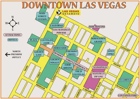 02 lv st|Map of Downtown Las Vegas .